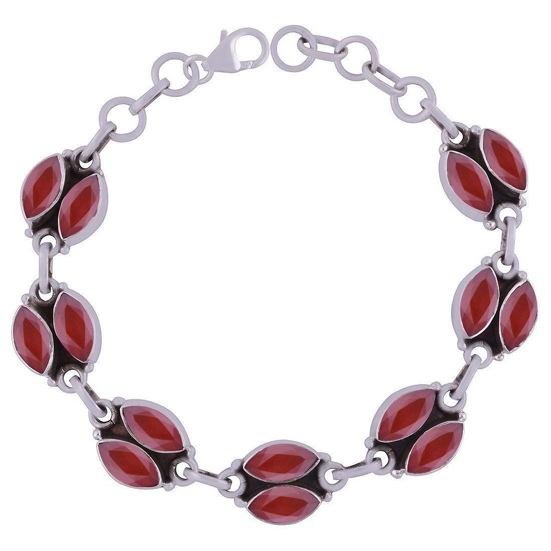 AMETHYST NATURAL GEMSTONE 925 STERLING SOLID SILVER MARQUISE CUT STONE HANDMADE BRACELET