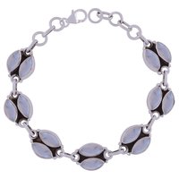 AMETHYST NATURAL GEMSTONE 925 STERLING SOLID SILVER MARQUISE CUT STONE HANDMADE BRACELET
