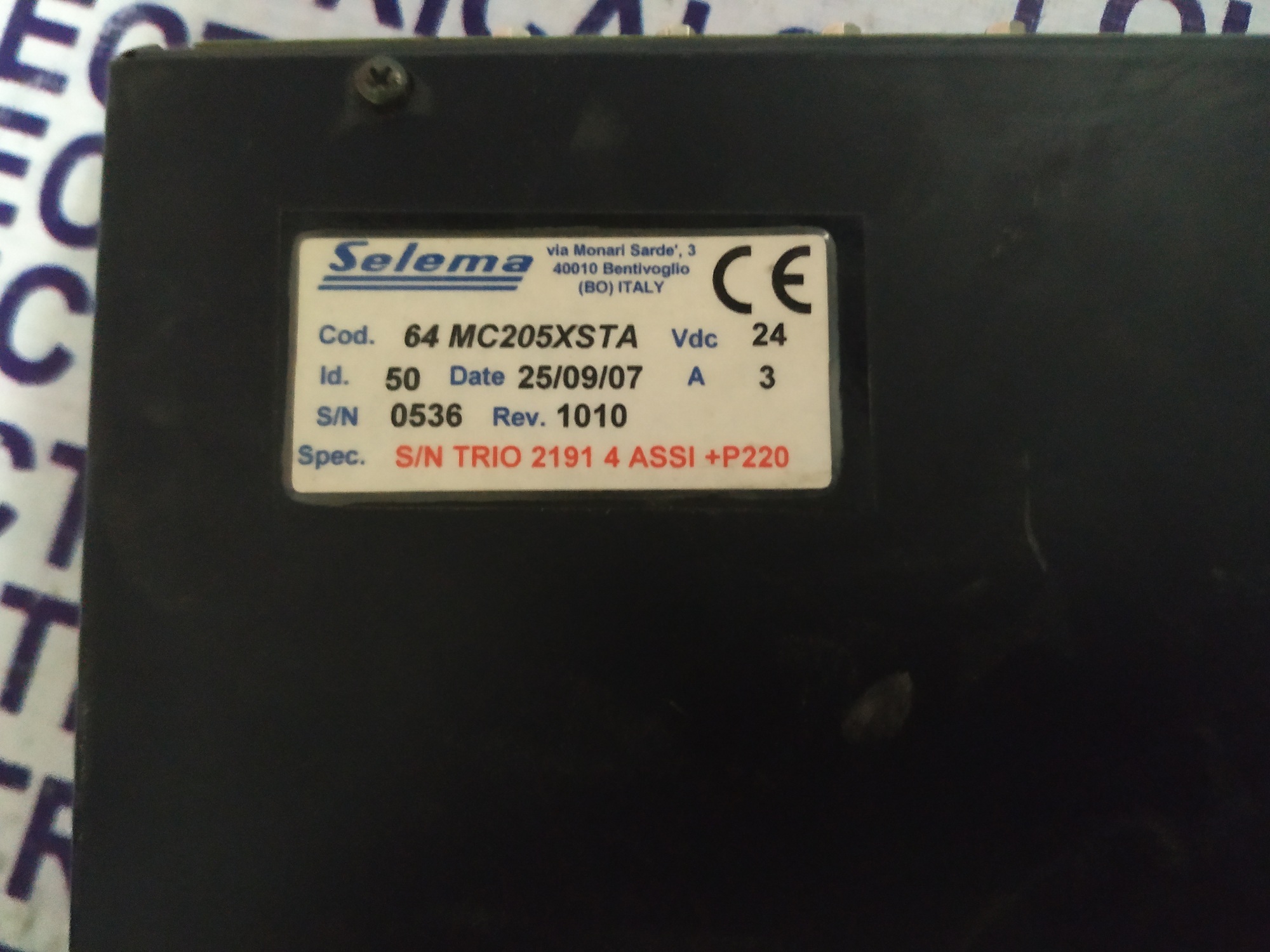 SELEMA AC/DC DRIVE 64 MC205XSTA