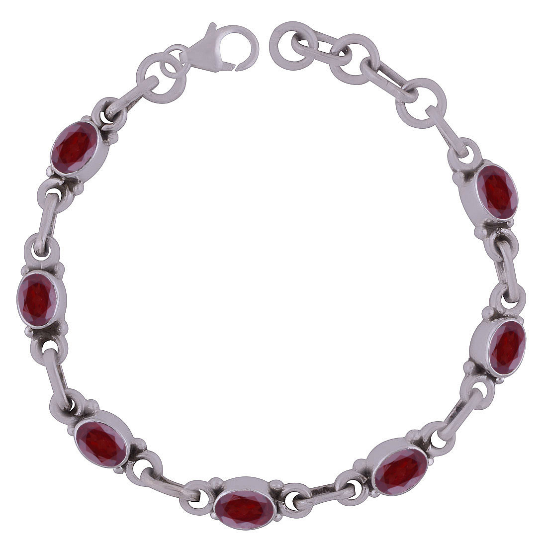 AMETHYST NATURAL GEMSTONE 925 STERLING SOLID SILVER OVAL CUT STONE HANDMADE BRACELET