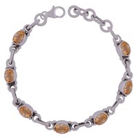 AMETHYST NATURAL GEMSTONE 925 STERLING SOLID SILVER OVAL CUT STONE HANDMADE BRACELET