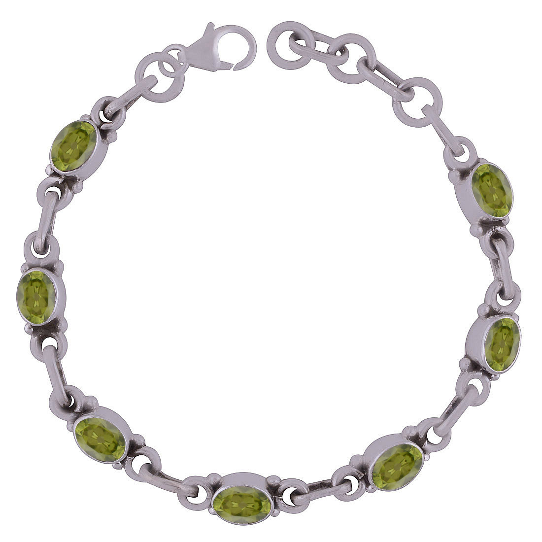 AMETHYST NATURAL GEMSTONE 925 STERLING SOLID SILVER OVAL CUT STONE HANDMADE BRACELET