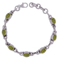 AMETHYST NATURAL GEMSTONE 925 STERLING SOLID SILVER OVAL CUT STONE HANDMADE BRACELET