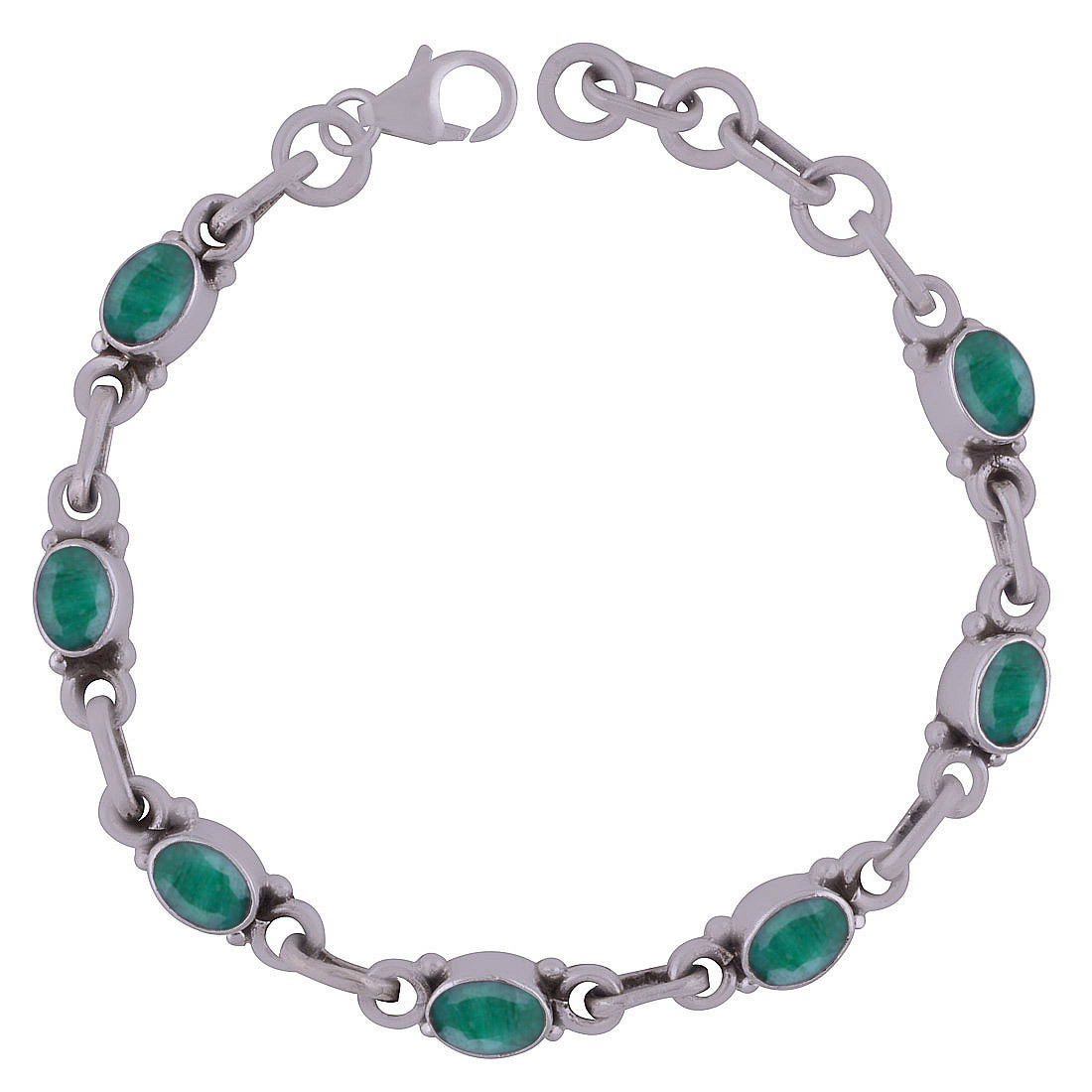 AMETHYST NATURAL GEMSTONE 925 STERLING SOLID SILVER OVAL CUT STONE HANDMADE BRACELET