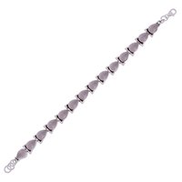 GARNET NATURAL GEMSTONE 925 STERLING SOLID SILVER PEAR CUT STONE HANDMADE BRACELET