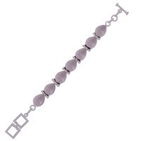 AMETHYST NATURAL GEMSTONE 925 STERLING SOLID SILVER PEAR CUT STONE HANDMADE BRACELET