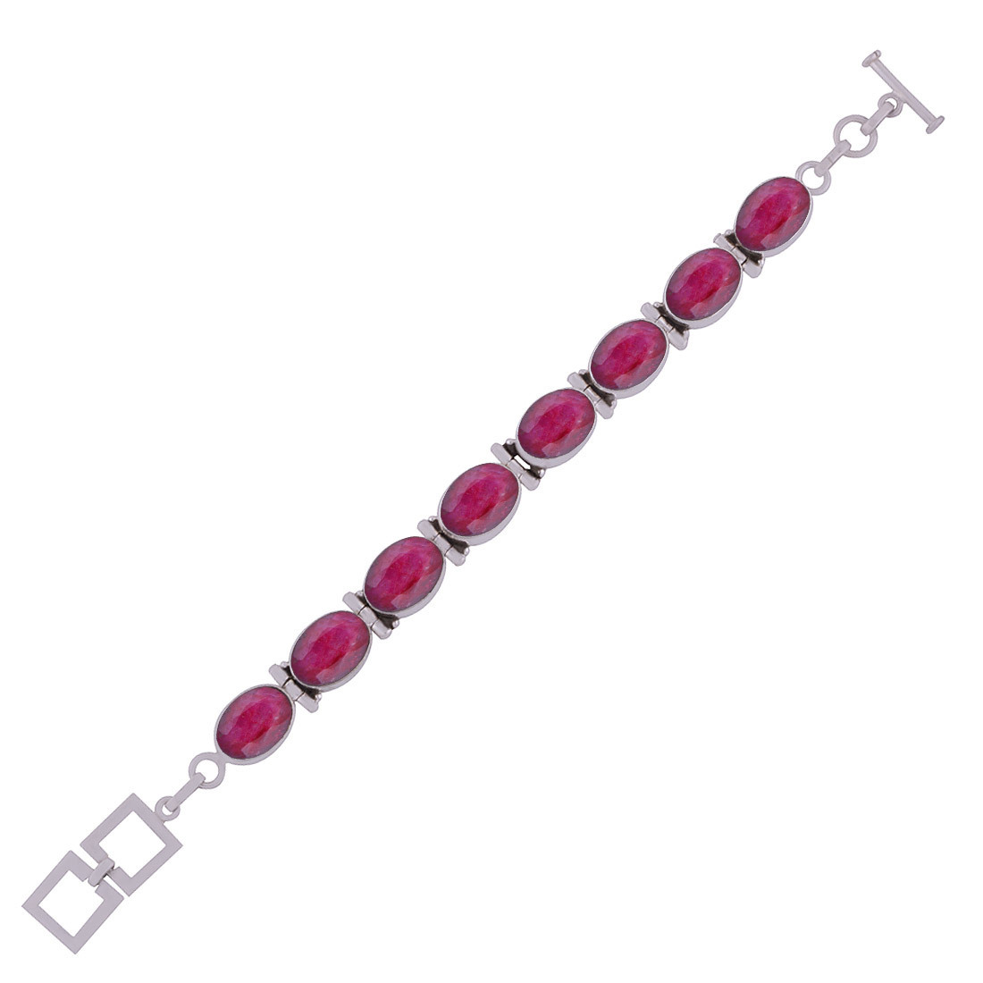 SMOKEY QUARTZ NATURAL GEMSTONE 925 STERLING SOLID SILVER OVAL CUT STONE HANDMADE BRACELET