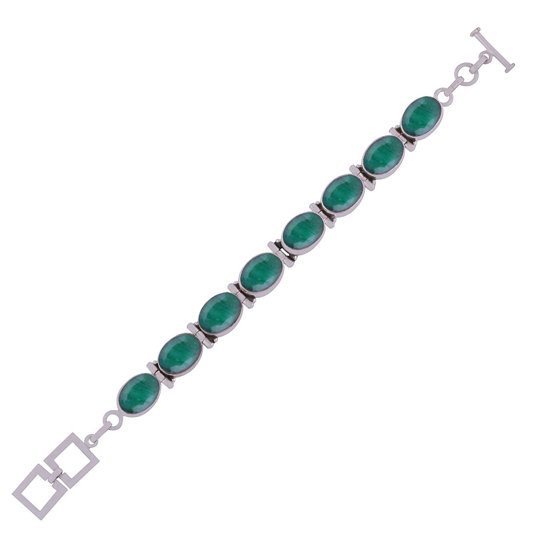 SMOKEY QUARTZ NATURAL GEMSTONE 925 STERLING SOLID SILVER OVAL CUT STONE HANDMADE BRACELET