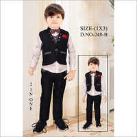 Kids Party Wear Three Piece Suit