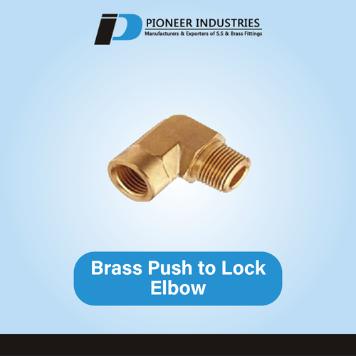 Brass Push to Lock Elbow