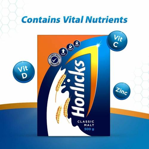 Horlicks Health & Nutrition Drink Classic Malt - 500g