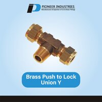 Brass Push to Lock Union Y