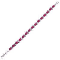 AMETHYST NATURAL GEMSTONE 925 STERLING SOLID SILVER OVAL CUT STONE HANDMADE BRACELET