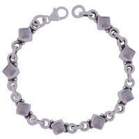 AMETHYST NATURAL GEMSTONE 925 STERLING SOLID SILVER ROUND CUT STONE HANDMADE BRACELET