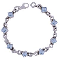 AMETHYST NATURAL GEMSTONE 925 STERLING SOLID SILVER ROUND CUT STONE HANDMADE BRACELET