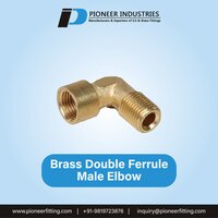 Brass Double Ferrule Male Elbow