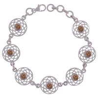AMETHYST NATURAL GEMSTONE 925 STERLING SOLID SILVER ROUND CUT STONE JALI HANDMADE BRACELET