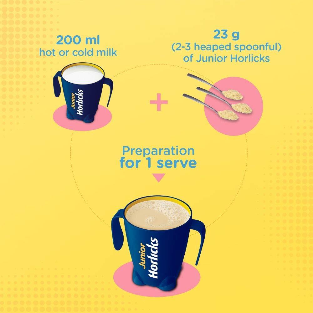 Junior Horlicks Health And Nutrition Drink For Young Kids Vanilla Flavour - 500g