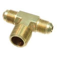 Brass Double Ferrule Male Run Tee
