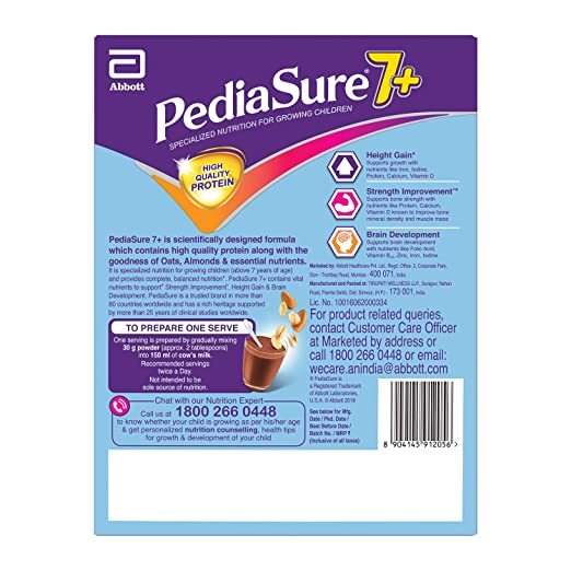 Pediasure 7+ Specialized Nutrition Drink Powder for Growing Children Chocolate Flavour - 400g