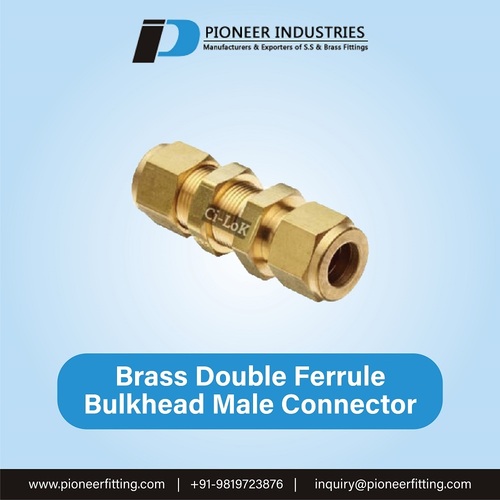 Brass Double Ferrule Bulkhead Female Connector