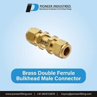 Brass Double Ferrule Bulkhead Female Connector