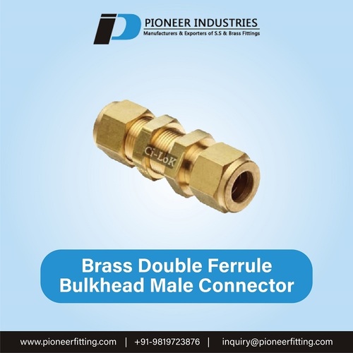 Brass Double Ferrule Female Elbow