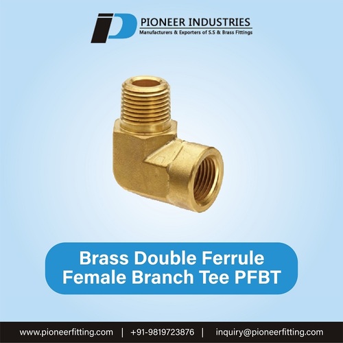 Brass Double Ferrule Female Branch Tee Pfbt