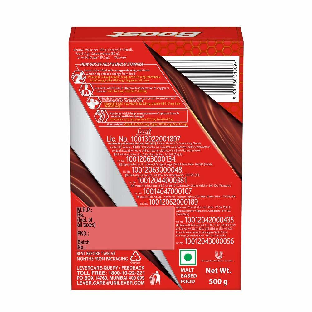 Boost Health, Energy & Sports Nutrition Drink - 500 G