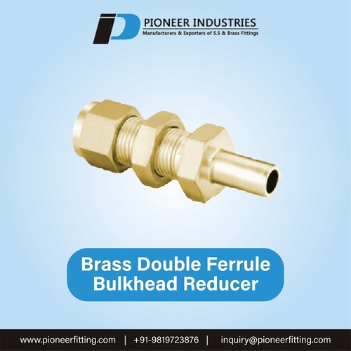 Brass Double Ferrule Bulkhead Reducer