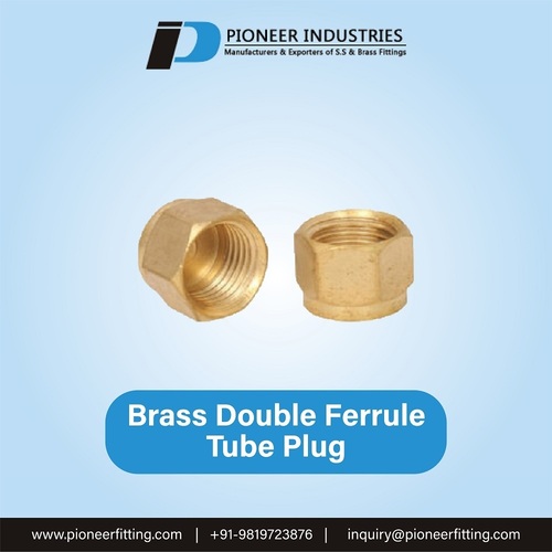 Brass Double Ferrule Tube Plug