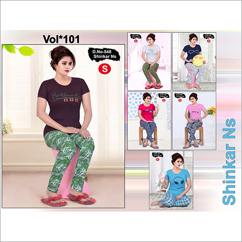 Girls Half Sleeve Night Suit