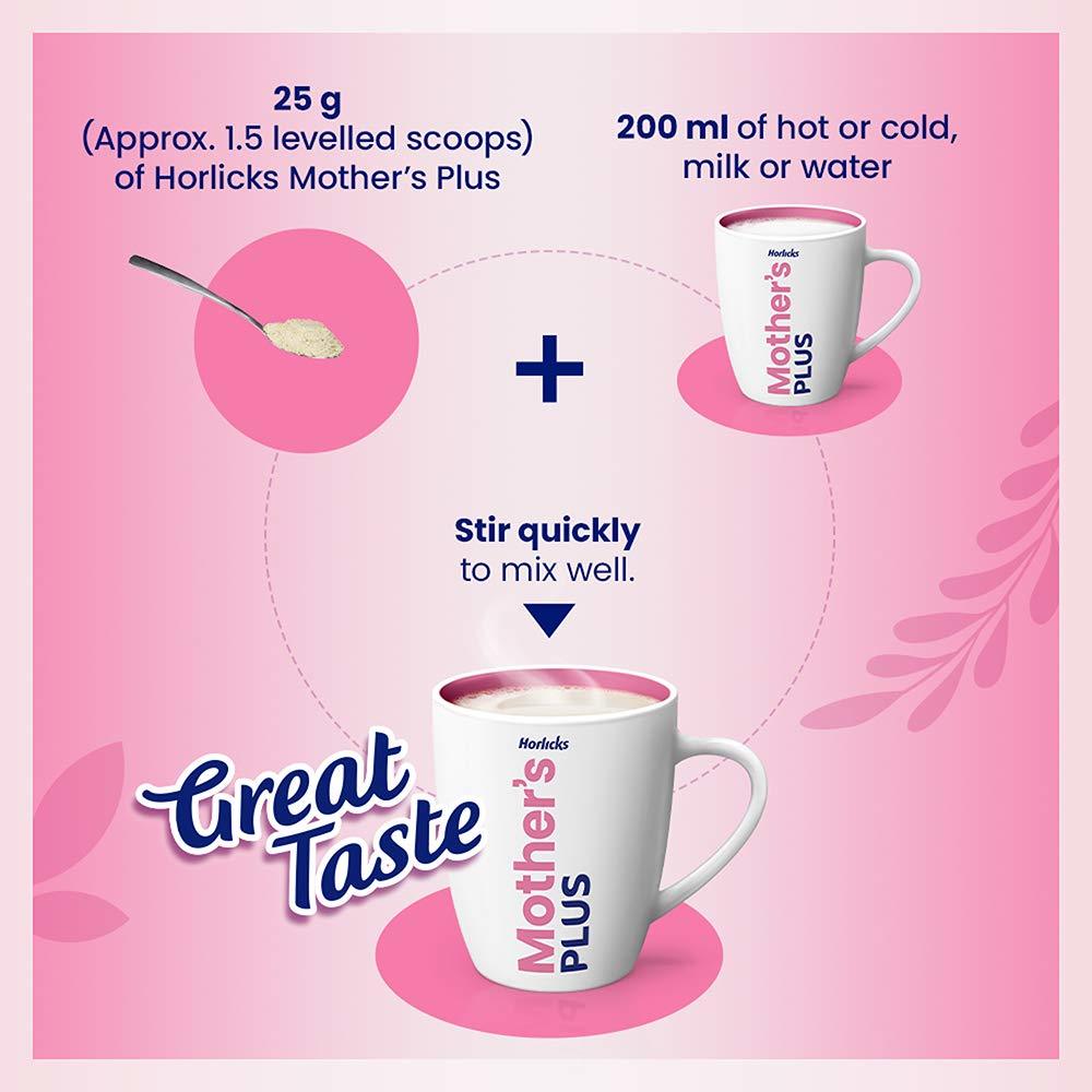 Horlicks Mother's Plus, Health Drink For Pregnancy & Lactation, Protein For Healthy Birth Weight - 200g