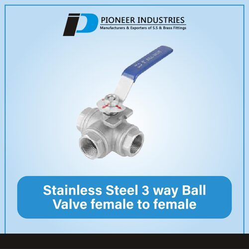 Stainless Steel 3 Way Ball Valve Female To Female