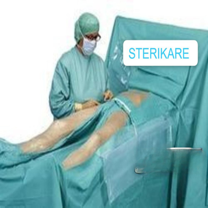 Laminated Spunlace Fixable Drapes Cabg Drape - Color: Green