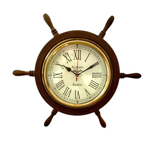 Wheel Style Wooden Wall Clock