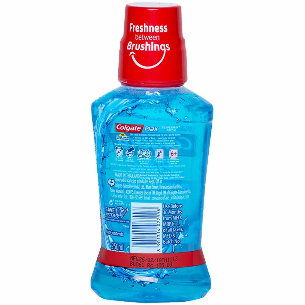 Colgate Plax Peppermint Fresh Mouthwash - 250 ml