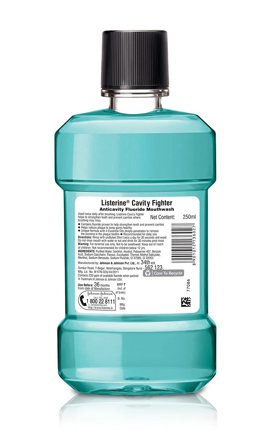 Listerine Cavity Fighter Mouthwash -  250ml