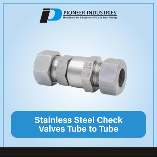 Stainless Steel Check Valves Tube To Tube