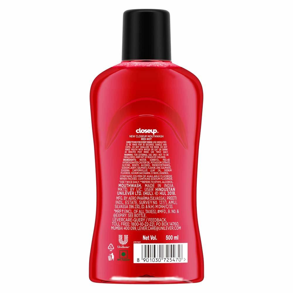 Closeup Red Hot Anti Germ Mouthwash - 500ml