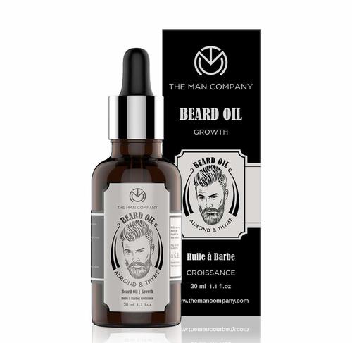 Beard Oil For Growing Beard Faster With Almond & Thyme, 100% Natural  For Men - 30Ml Gender: Male