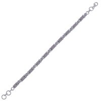 MULTIPLE NATURAL GEMSTONES 925 STERLING SOLID SILVER ROUND/RECTANGLE CUT STONE HANDMADE BRACELET