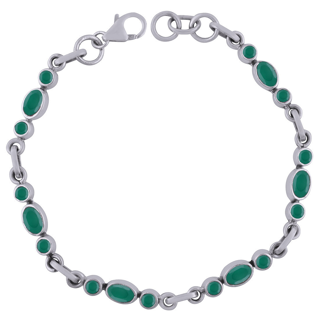 AMETHYST NATURAL GEMSTONE 925 STERLING SOLID SILVER ROUND/OVAL CUT STONE HANDMADE BRACELET