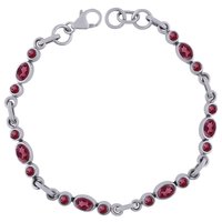AMETHYST NATURAL GEMSTONE 925 STERLING SOLID SILVER ROUND/OVAL CUT STONE HANDMADE BRACELET