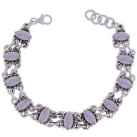 AMETHYST NATURAL GEMSTONE 925 STERLING SOLID SILVER MARQUISE CUT STONE HANDMADE BRACELET