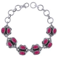 AMETHYST NATURAL GEMSTONE 925 STERLING SOLID SILVER OVAL CUT STONE HANDMADE BRACELET