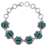 AMETHYST NATURAL GEMSTONE 925 STERLING SOLID SILVER OVAL CUT STONE HANDMADE BRACELET