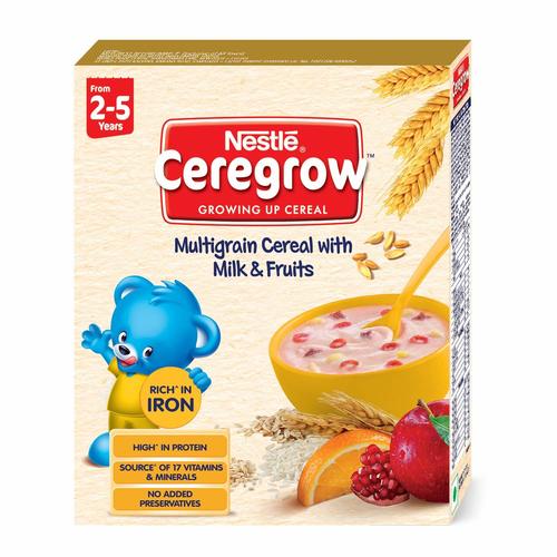 Nestle Ceregrow Growing Up Multigrain Cereal With Milk And Fruits (From 2-5 Years) - 300g
