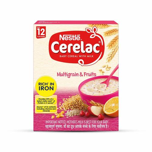Nestle Cerelac Baby Cereal With Milk, Multigrain & Fruits  From 12 Months - 300G Weight: 300 Grams (G)