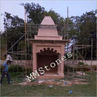 Stone Temple With Baramda 8 Ft Simple Works